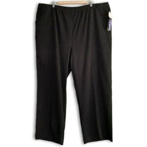 CARROLL REED / Classic Fit High Waist Pull-on Dress Pants Soft Black Sz 3X